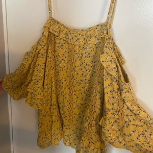 American Eagle Flowy Yellow Top